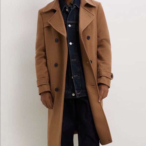 (SOLD OUT) ZARA MAN DOUBLE BREASTED COAT - LARGE - Picture 5 of 14